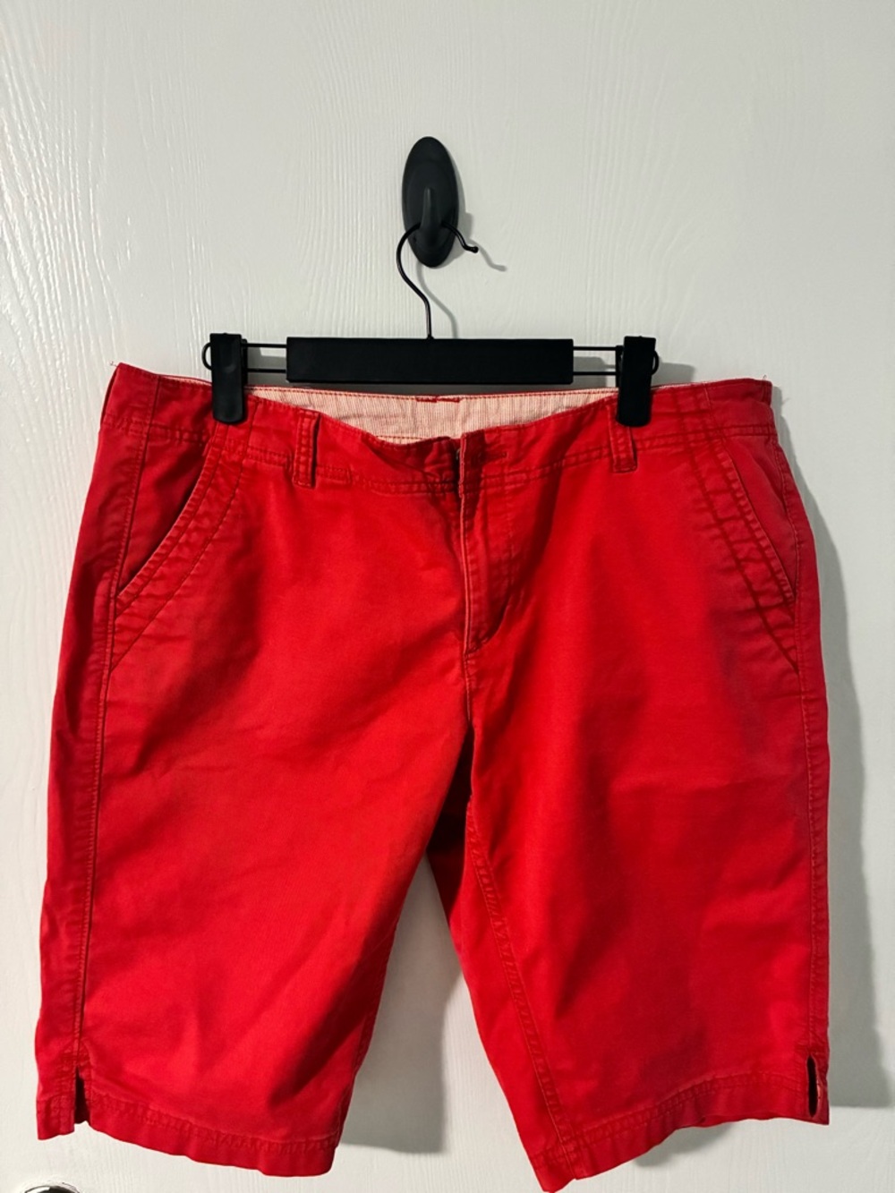 The North Face Women's Red Shorts with Subtle Stripe Waistband